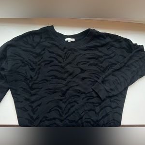 Z Supply Flocked Velvet Zebra Sweatshirt